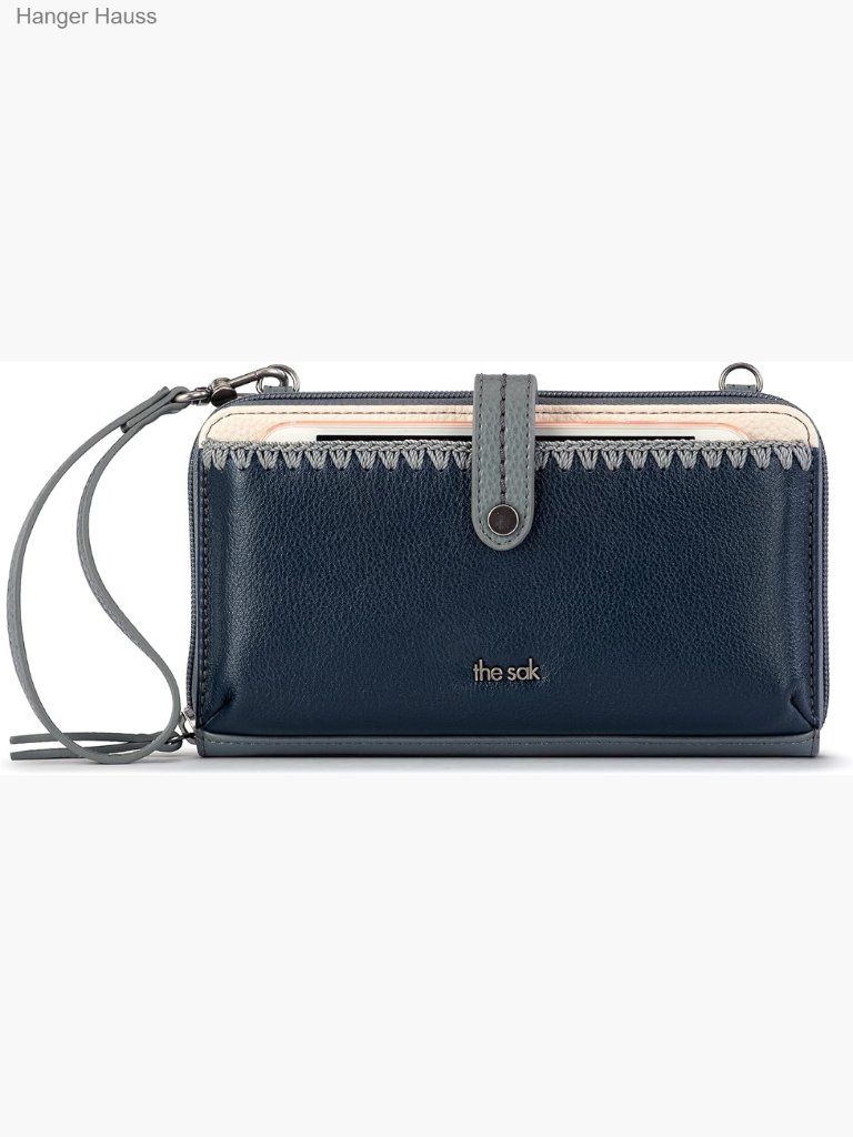 Convertible Crossbody Wristlet Wallet - Leather Smartphone Bag